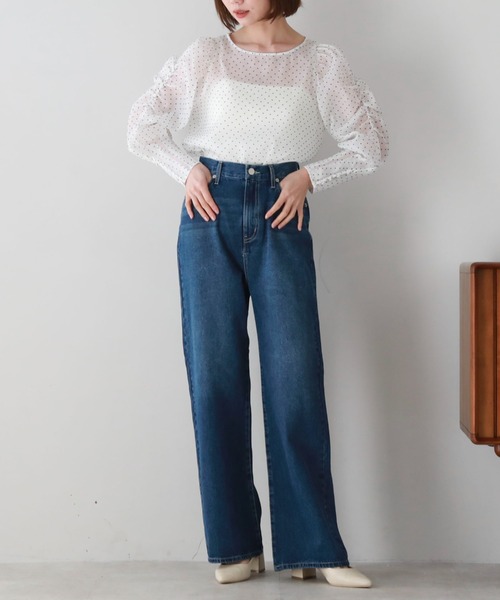 archives（アルシーヴ）の「シアードットパワショルブラウス（シャツ/ブラウス・レディース・ベージュ/ブラック/オフホワイト・MEDIUM）」の19枚目の写真