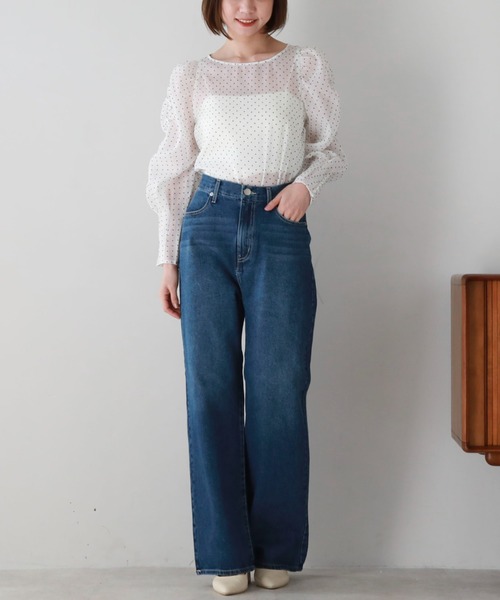 archives（アルシーヴ）の「シアードットパワショルブラウス（シャツ/ブラウス・レディース・ベージュ/ブラック/オフホワイト・MEDIUM）」の20枚目の写真