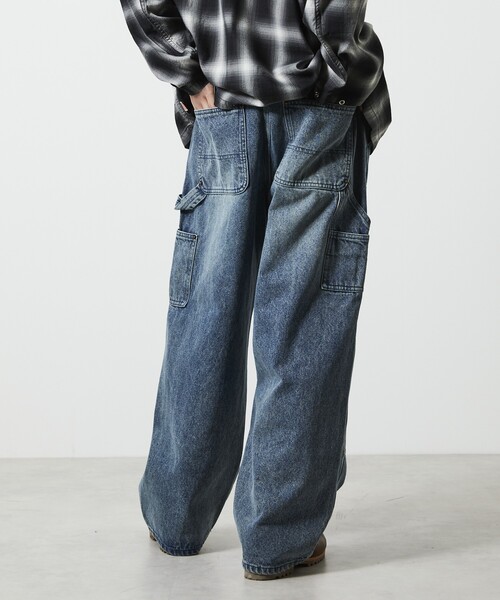 サイズL FREAK'S STORE 宮戸フィルムコラボ　ダブルニーパンツ FREAK'S STORE（フリークスストア）の「宮戸フィルム×FREAK'S
