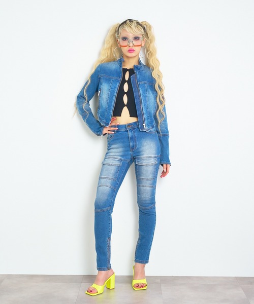 ANNA SUI NYC(アナ スイ エヌ ワイ シー)の「ANNA SUI NYC ストレッチデニムジャケット(デニムジャケット・レディース・ブルー/ライトブルー・S)」の13枚目の写真