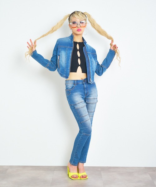 美品ANNA SUI ダークブルー フリンジ付きデニムジャケット 楽天市場】ジャケット《フリンジデニムジャケット 全2サイズ