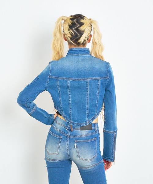 ANNA SUI NYC(アナ スイ エヌ ワイ シー)の「ANNA SUI NYC ストレッチデニムジャケット(デニムジャケット・レディース・ブルー/ライトブルー・S)」の12枚目の写真