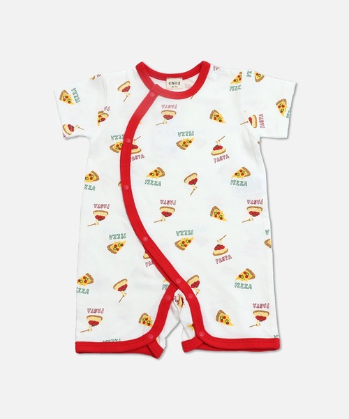 chil2（チルツー）の「総柄 半袖ミニカバーオール（ロンパース・キッズ・G/H/I/J/B/C/D/E/F/A・60-70cm/50-60cm）」の4枚目の写真