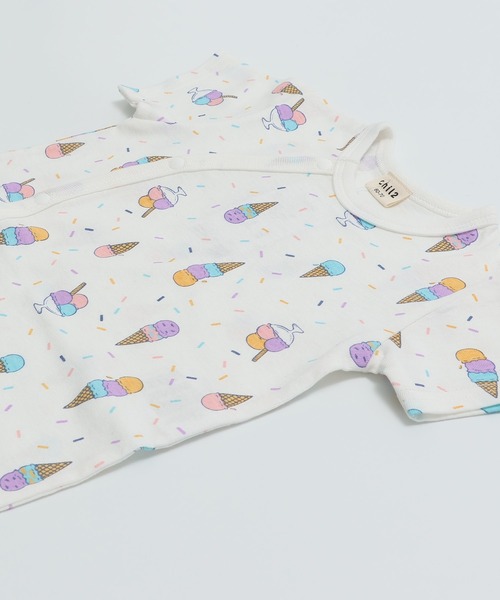 chil2（チルツー）の「総柄 半袖ミニカバーオール（ロンパース・キッズ・G/H/I/J/B/C/D/E/F/A・60-70cm/50-60cm）」の16枚目の写真