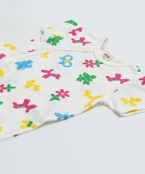 chil2（チルツー）の「総柄 半袖ミニカバーオール（ロンパース・キッズ・G/H/I/J/B/C/D/E/F/A・60-70cm/50-60cm）」の18枚目の写真