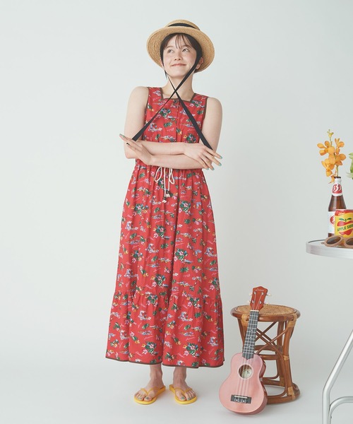 CHILD WOMAN 街並みプリント ノースリーブワンピース CHILD WOMAN 街並みプリント ノースリーブワンピース - メルカリ