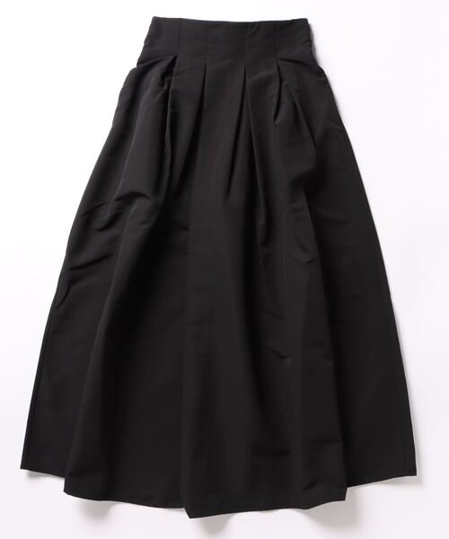 STYLEBLOCK（スタイルブロック）の「ソフトグログランタックフレアスカート（スカート・レディース・アイボリー/カーキ/ブラック/チャコールグレー・M）」の3枚目の写真