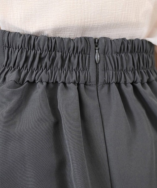 STYLEBLOCK（スタイルブロック）の「ソフトグログランタックフレアスカート（スカート・レディース・アイボリー/カーキ/ブラック/チャコールグレー・M）」の9枚目の写真