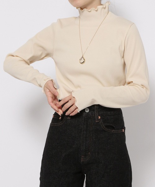 GLOBAL WORK(グローバルワーク)の「高山直子さんコラボ/メローリブハイネック長袖/991901/EiiS(Tシャツ/カットソー・レディース・グレー/アイボリー/ブラック・SMALL/X-SMALL)」の13枚目の写真