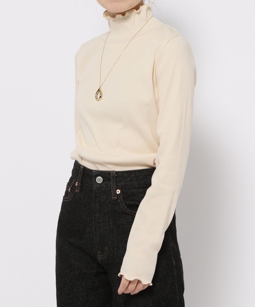 GLOBAL WORK(グローバルワーク)の「高山直子さんコラボ/メローリブハイネック長袖/991901/EiiS(Tシャツ/カットソー・レディース・グレー/アイボリー/ブラック・SMALL/X-SMALL)」の14枚目の写真