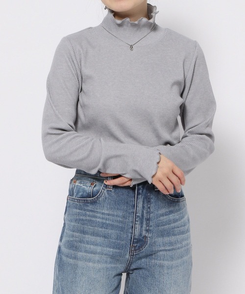 GLOBAL WORK(グローバルワーク)の「高山直子さんコラボ/メローリブハイネック長袖/991901/EiiS(Tシャツ/カットソー・レディース・グレー/アイボリー/ブラック・SMALL/X-SMALL)」の22枚目の写真