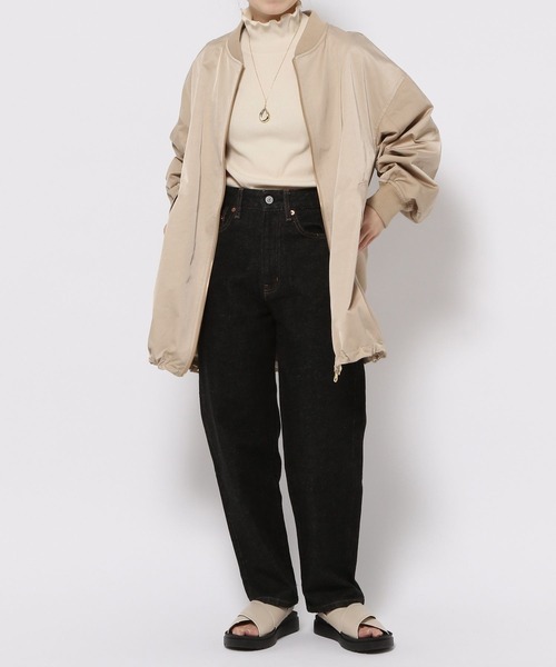 GLOBAL WORK(グローバルワーク)の「高山直子さんコラボ/メローリブハイネック長袖/991901/EiiS(Tシャツ/カットソー・レディース・グレー/アイボリー/ブラック・SMALL/X-SMALL)」の10枚目の写真