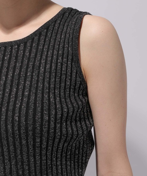 HARE（ハレ）の「2WAYスクエアラメニットタンクトップ(HARE)（タンクトップ・レディース・イエロー/グリーン/ライトグレー/ブラック/マルチ/ブルー/グリーン系その他/エメラルド/オレンジ/グリーン系その他2/パープル・FREE）」の22枚目の写真