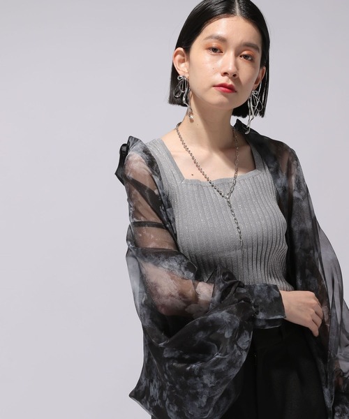 HARE（ハレ）の「2WAYスクエアラメニットタンクトップ(HARE)（タンク