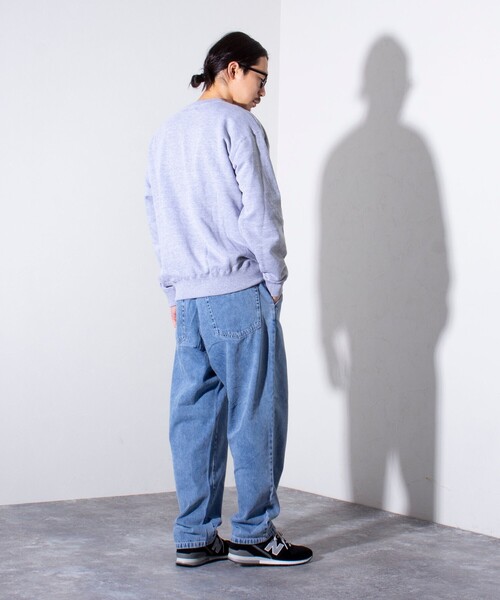 GLOSTER（グロスター）の「【限定展開】【GLOSTER/グロスター】デニムワイドパンツ イージーテーパードパンツー（デニムパンツ・メンズ・グレー/ライトブルー・XL/L/M）」の19枚目の写真