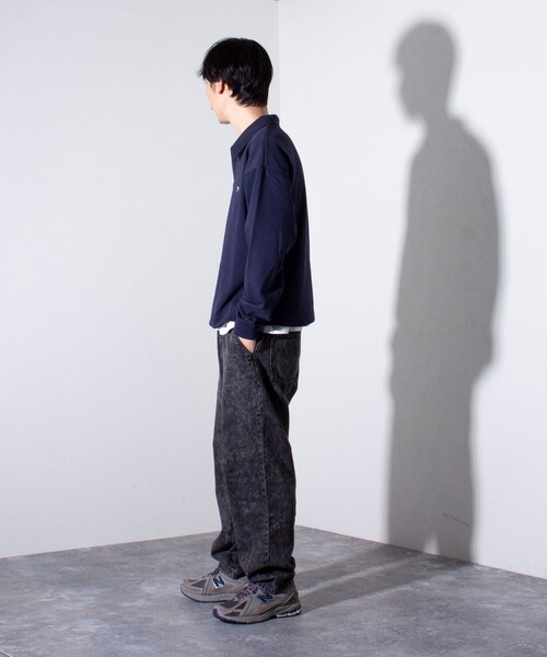 GLOSTER（グロスター）の「【限定展開】【GLOSTER/グロスター】デニムワイドパンツ イージーテーパードパンツー（デニムパンツ・メンズ・グレー/ライトブルー・XL/L/M）」の3枚目の写真