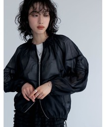 Re:EDIT | [2024SS PRE ORDER]マイクロリップルオーガンジーブルゾン(ブルゾン)