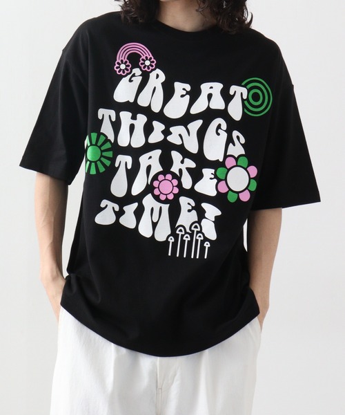 RGY（アールジーワイ）の「RGY レトロヒッピービッグシルエットTシャツ（Tシャツ/カットソー・メンズ・ホワイト/ブラック/ネイビー・L/M）」の2枚目の写真