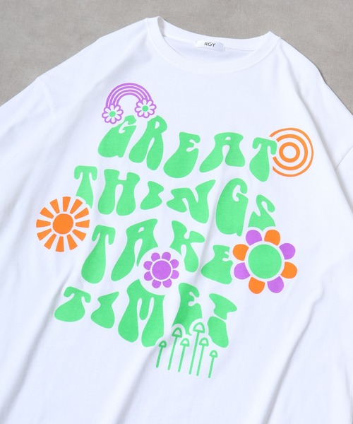 RGY（アールジーワイ）の「RGY レトロヒッピービッグシルエットTシャツ（Tシャツ/カットソー・メンズ・ホワイト/ブラック/ネイビー・L/M）」の6枚目の写真