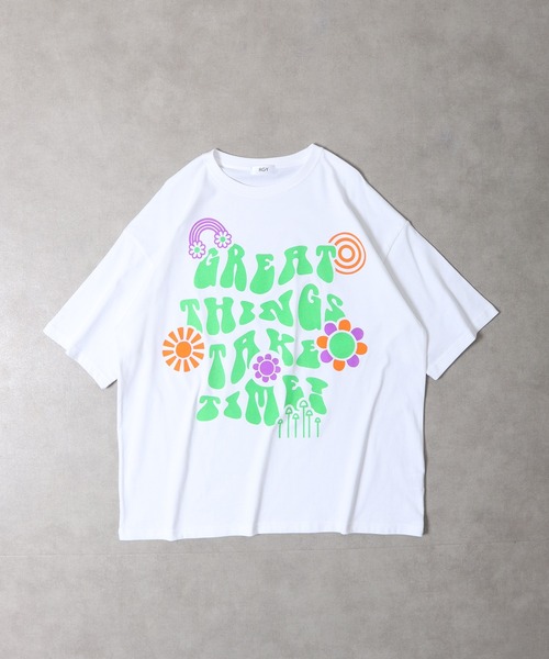 RGY（アールジーワイ）の「RGY レトロヒッピービッグシルエットTシャツ（Tシャツ/カットソー・メンズ・ホワイト/ブラック/ネイビー・L/M）」の4枚目の写真