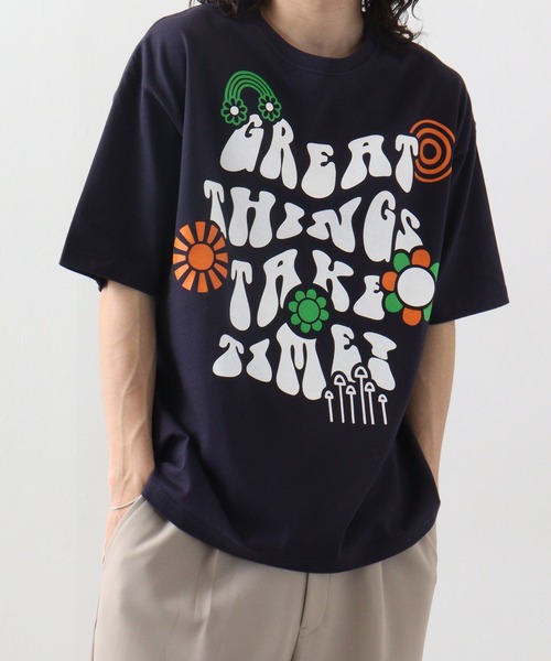 RGY（アールジーワイ）の「RGY レトロヒッピービッグシルエットTシャツ（Tシャツ/カットソー・メンズ・ホワイト/ブラック/ネイビー・L/M）」の19枚目の写真