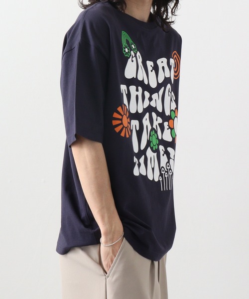RGY（アールジーワイ）の「RGY レトロヒッピービッグシルエットTシャツ（Tシャツ/カットソー・メンズ・ホワイト/ブラック/ネイビー・L/M）」の10枚目の写真