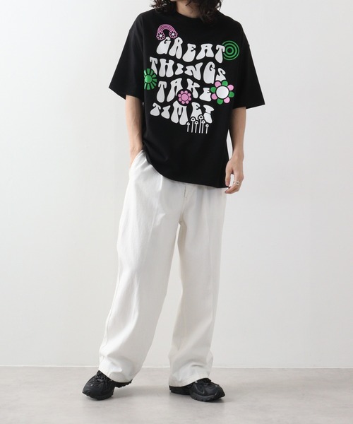 RGY（アールジーワイ）の「RGY レトロヒッピービッグシルエットTシャツ（Tシャツ/カットソー・メンズ・ホワイト/ブラック/ネイビー・L/M）」の18枚目の写真