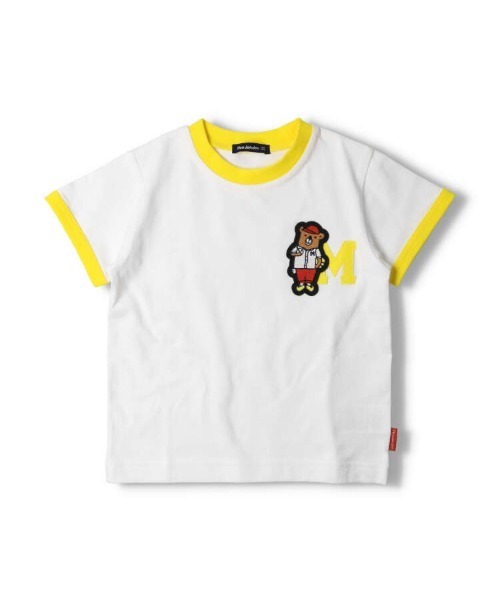 Moujonjon(ムージョンジョン)の「くまワッペン半袖Tシャツ(Tシャツ/カットソー・キッズ・ホワイト/レッド・80/90/100/110/120/130/140)」の3枚目の写真
