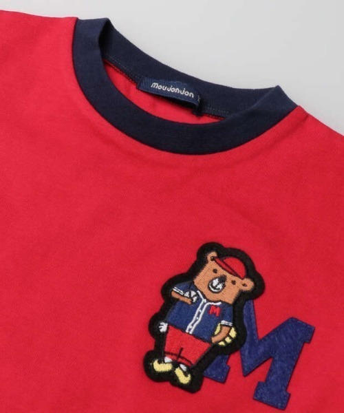 Moujonjon(ムージョンジョン)の「くまワッペン半袖Tシャツ(Tシャツ/カットソー・キッズ・ホワイト/レッド・80/90/100/110/120/130/140)」の5枚目の写真