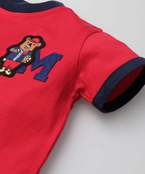 Moujonjon(ムージョンジョン)の「くまワッペン半袖Tシャツ(Tシャツ/カットソー・キッズ・ホワイト/レッド・80/90/100/110/120/130/140)」の7枚目の写真