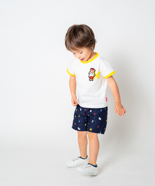 Moujonjon(ムージョンジョン)の「くまワッペン半袖Tシャツ(Tシャツ/カットソー・キッズ・ホワイト/レッド・80/90/100/110/120/130/140)」の9枚目の写真