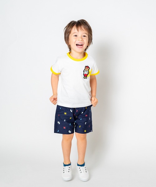 Moujonjon(ムージョンジョン)の「くまワッペン半袖Tシャツ(Tシャツ/カットソー・キッズ・ホワイト/レッド・80/90/100/110/120/130/140)」の12枚目の写真