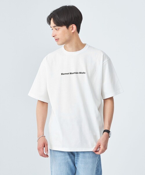 MARMOT（マーモット）の「【別注】＜Marmot＞GLR ALLSTAR ロゴ Tシャツ -吸水速乾・ストレッチ・UVカット-（Tシャツ/カットソー・メンズ・ホワイト/ネイビー・M/L/XL）」の5枚目の写真