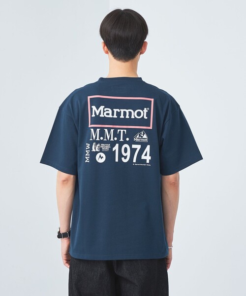 MARMOT（マーモット）の「【別注】＜Marmot＞GLR ALLSTAR ロゴ Tシャツ -吸水速乾・ストレッチ・UVカット-（Tシャツ/カットソー・メンズ・ホワイト/ネイビー・M/L/XL）」の9枚目の写真