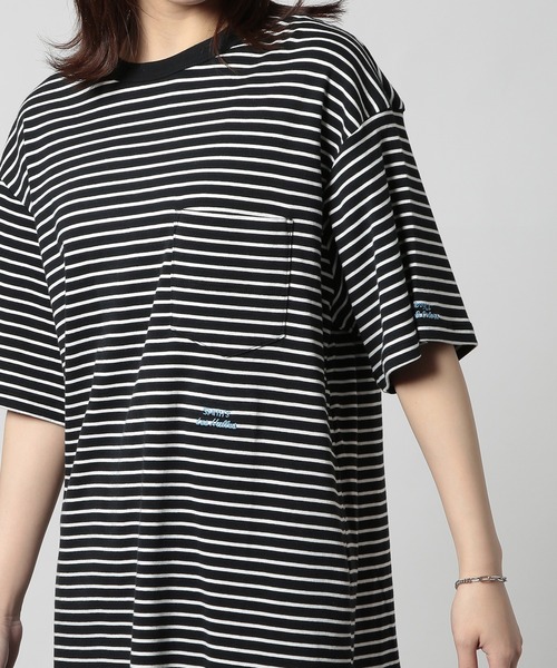 SMITH'S(スミス)の「【SMITH'S】LE HALLES ポケット刺繍ロゴTee (Unisex) 4275-6033(Tシャツ/カットソー・メンズ・ブラック/マルチ/パープル/その他2/ホワイト/ライトグリーン・S/L/XL/M)」の5枚目の写真