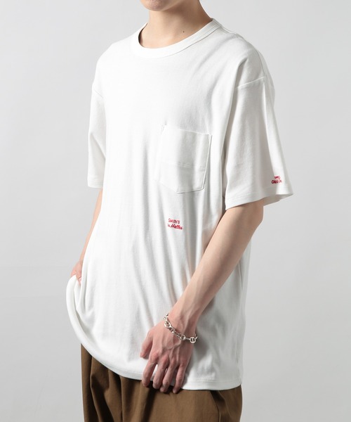 SMITH'S(スミス)の「【SMITH'S】LE HALLES ポケット刺繍ロゴTee (Unisex) 4275-6033(Tシャツ/カットソー・メンズ・ブラック/マルチ/パープル/その他2/ホワイト/ライトグリーン・S/L/XL/M)」の7枚目の写真