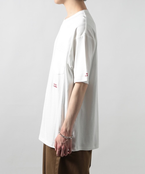 SMITH'S(スミス)の「【SMITH'S】LE HALLES ポケット刺繍ロゴTee (Unisex) 4275-6033(Tシャツ/カットソー・メンズ・ブラック/マルチ/パープル/その他2/ホワイト/ライトグリーン・S/L/XL/M)」の8枚目の写真
