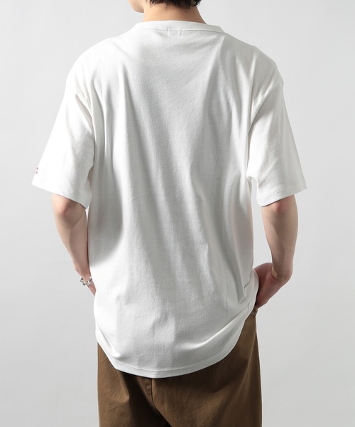 SMITH'S(スミス)の「【SMITH'S】LE HALLES ポケット刺繍ロゴTee (Unisex) 4275-6033(Tシャツ/カットソー・メンズ・ブラック/マルチ/パープル/その他2/ホワイト/ライトグリーン・S/L/XL/M)」の9枚目の写真