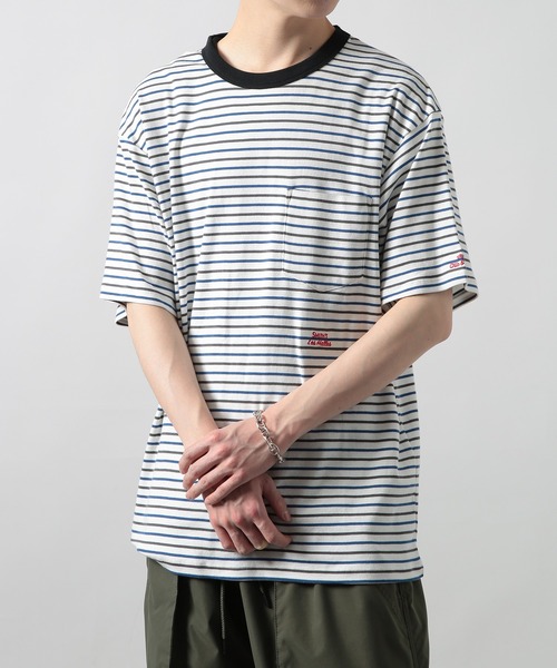 SMITH'S(スミス)の「【SMITH'S】LE HALLES ポケット刺繍ロゴTee (Unisex) 4275-6033(Tシャツ/カットソー・メンズ・ブラック/マルチ/パープル/その他2/ホワイト/ライトグリーン・S/L/XL/M)」の22枚目の写真
