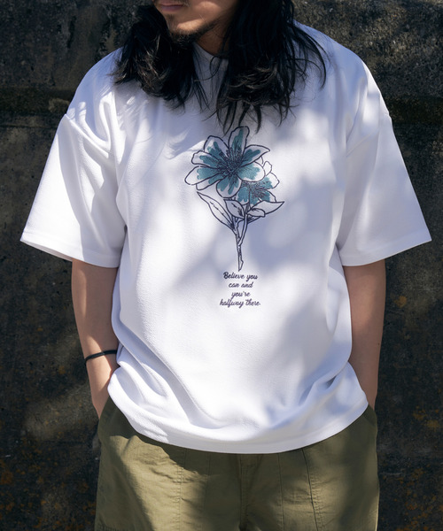 PRADA プラダ 花柄 刺繍 Tシャツ 半袖 カットソー - メルカリ