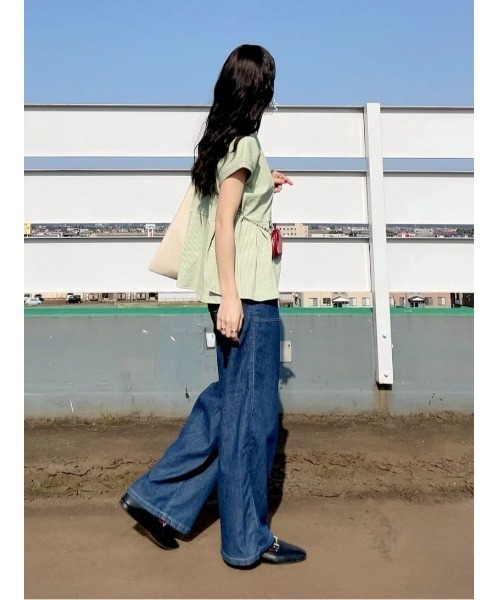 SOMETHING(サムシング)の「【SOMETHING】サマーベイカーワイド(デニムパンツ・レディース・ダークインディゴブルー・26inch/27inch/28inch/29inch/30inch/25inch)」の21枚目の写真