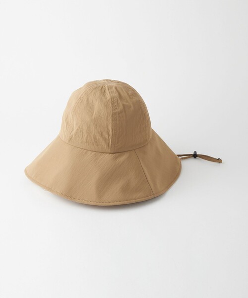 green label relaxing（グリーンレーベルリラクシング）の「【WEB限定】ハイショク ロングブリム ハット -UVケア・ウォッシャブル-（ハット・レディース・ベージュ/ブラック・FREE）」の15枚目の写真