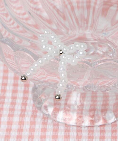 WEGO（ウィゴー）の「WEGO/ビーズリボンリング（リング・レディース・オフホワイト/その他2/その他1/ライトピンク・FREE）」の5枚目の写真