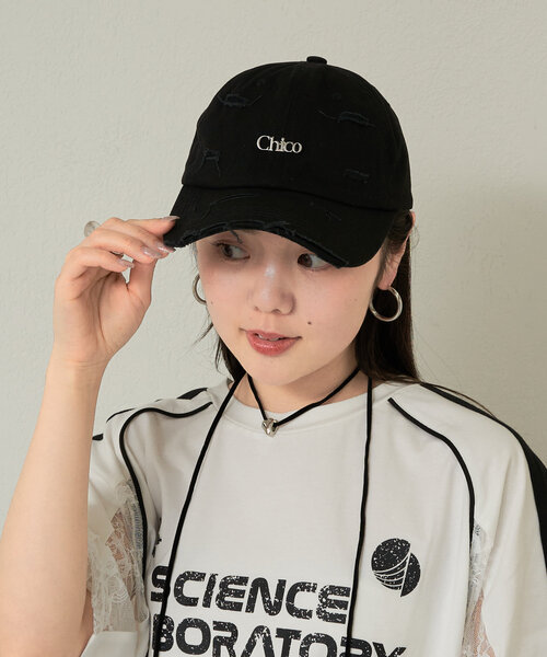 Chico(チコ)の「プレート付ダメージキャップ(キャップ・レディース・グレー/ブラック/ホワイト・FREE)」の16枚目の写真