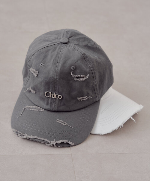Chico(チコ)の「プレート付ダメージキャップ(キャップ・レディース・グレー/ブラック/ホワイト・FREE)」の20枚目の写真