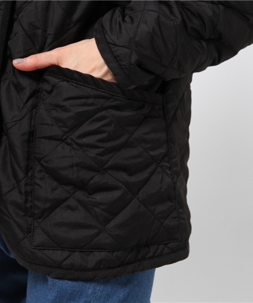 SEVENDAYS=SUNDAY（セブンデイズサンデイ）の「ポリタフタ　キルティング裏ボアコート（ピーコート・レディース・カーキ/ブラック・MEDIUM/LARGE）」の8枚目の写真