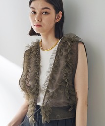 【THE PAUSE】フリルチュールベスト