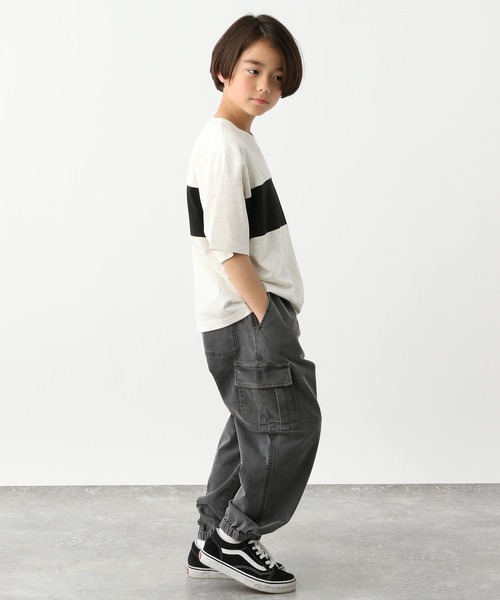 GLOBAL WORK（グローバルワーク）の「COOLデニムカーゴパンツ/116655（カーゴパンツ・キッズ・ブラック/ライトブルー・150cm/140cm/130cm/120cm/170cm/160cm）」の7枚目の写真