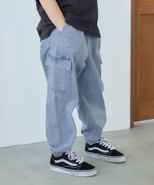 GLOBAL WORK（グローバルワーク）の「COOLデニムカーゴパンツ/116655（カーゴパンツ・キッズ・ブラック/ライトブルー・150cm/140cm/130cm/120cm/170cm/160cm）」の13枚目の写真