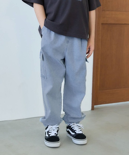 GLOBAL WORK（グローバルワーク）の「COOLデニムカーゴパンツ/116655（カーゴパンツ・キッズ・ブラック/ライトブルー・150cm/140cm/130cm/120cm/170cm/160cm）」の14枚目の写真